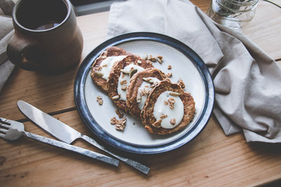 Carrot Cake Pancakes with Key Lime Cream The Local Sprout Recipe